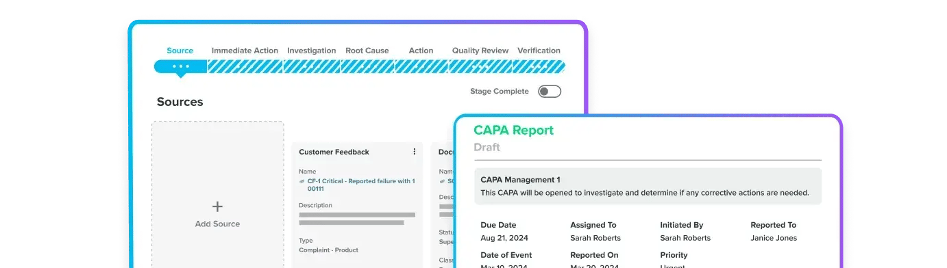 Quality processes and events