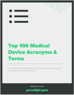 top 100 med device acronyms slide-in cover