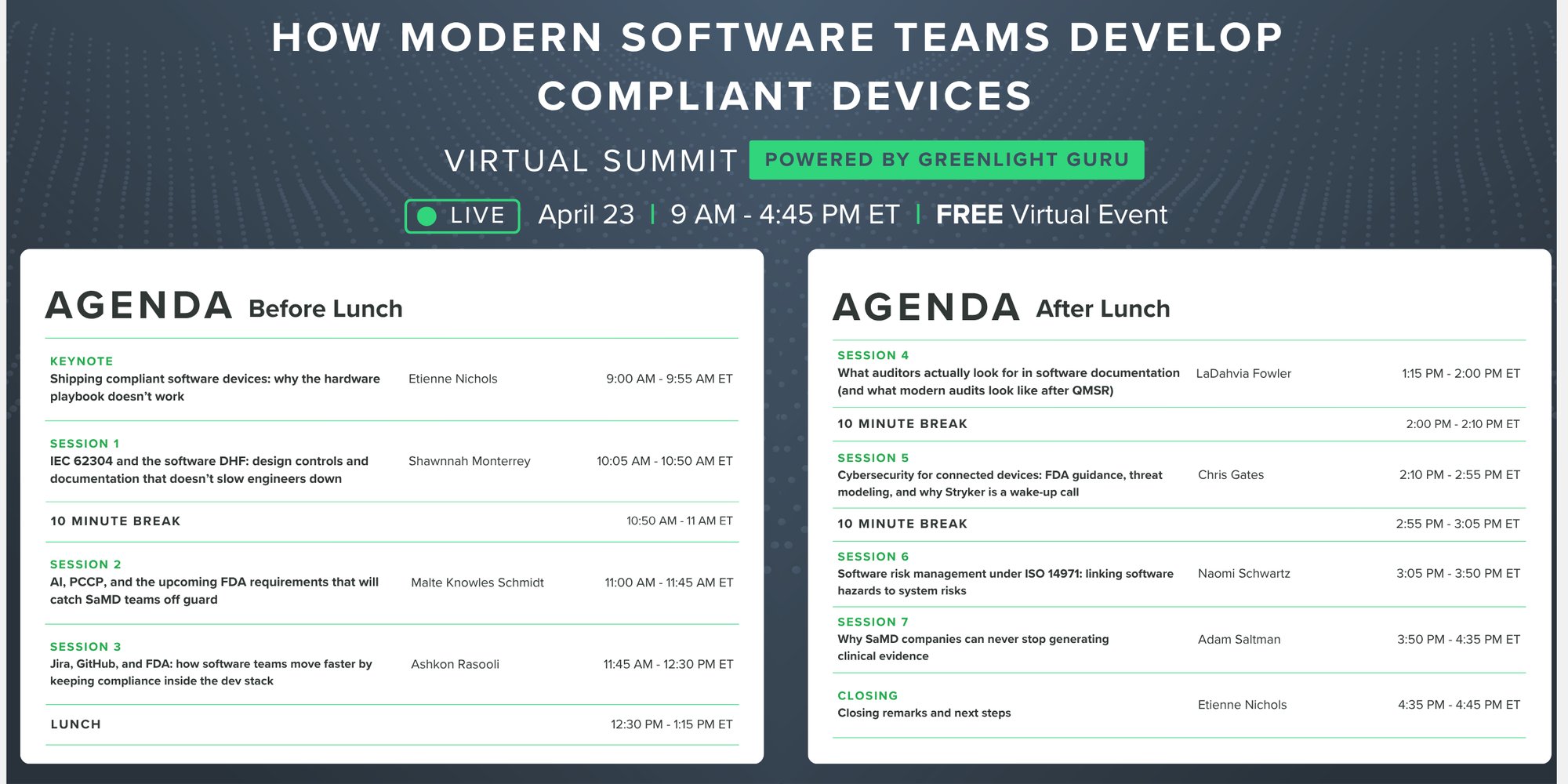 updated 2026 Q2 Virtual Summit How Modern Software Teams Develop Compliant Devices