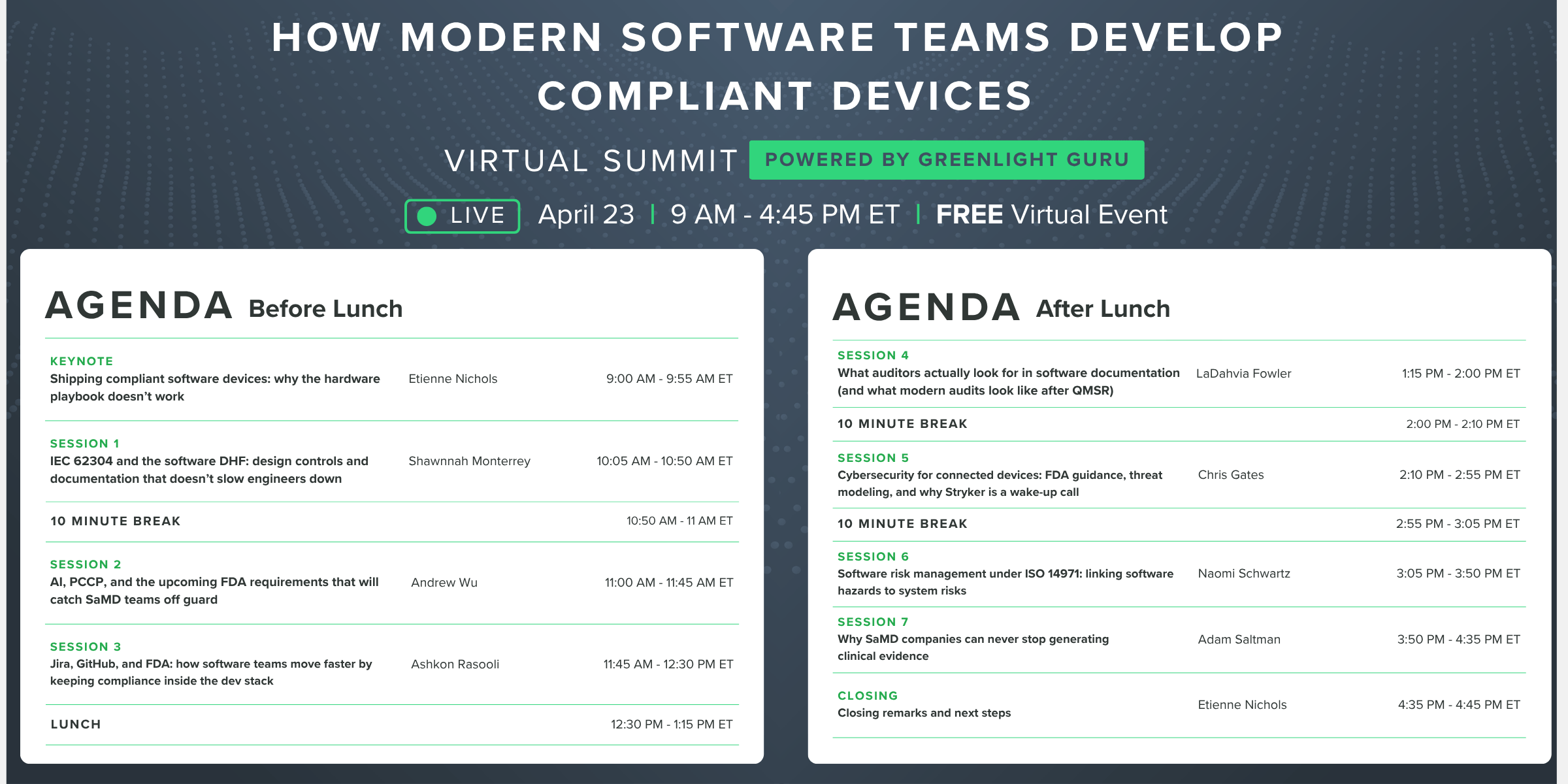 Greenlight Guru Virtual Summit: How Modern Software Teams Develop ...