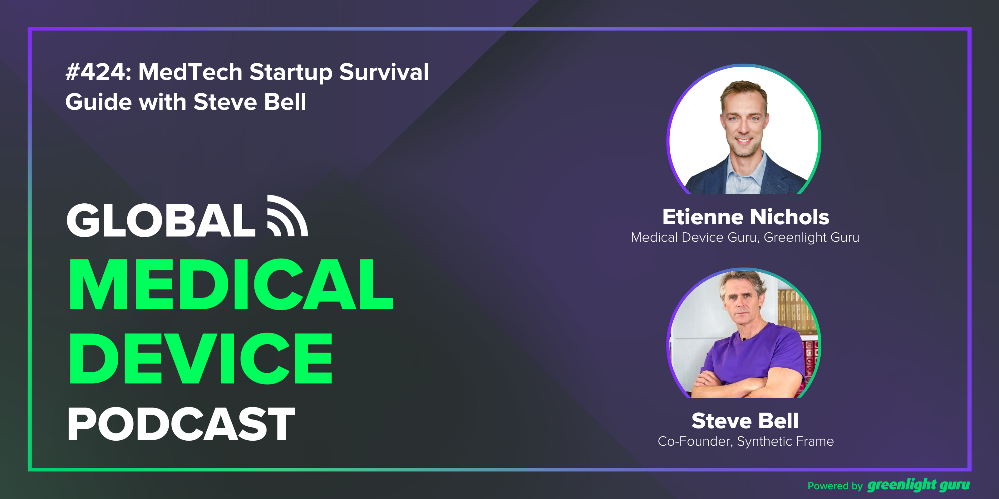 #424: MedTech Startup Survival Guide with Steve Bell