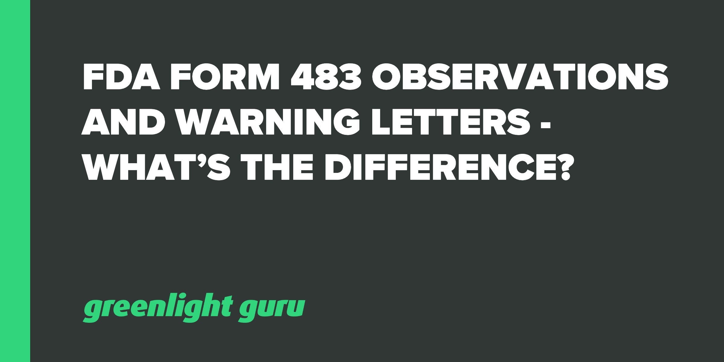 Er en 483 den samme som et advarselsbrev?