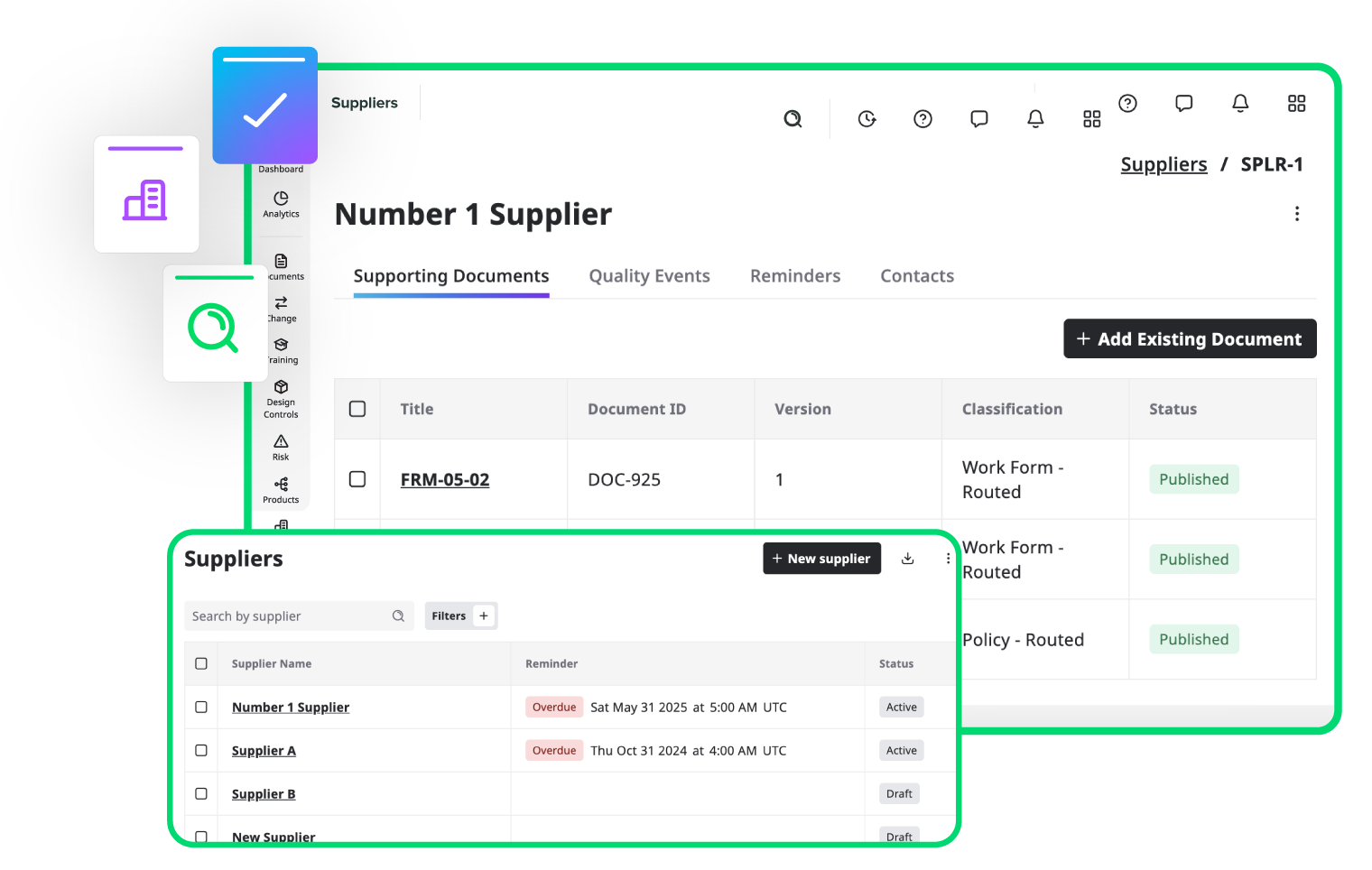 eQMS Supplier Workspace